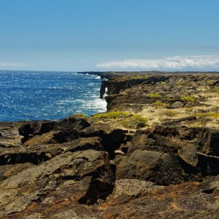 夏威夷|大岛|火山国家公园的海景也很绝...
