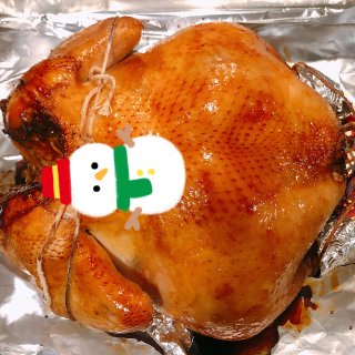🎄圣诞大餐C位：脆皮苹果蜂蜜烤鸡...