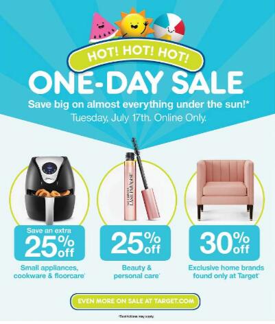 Target One-Day Sale 仅限7月16日周二当天