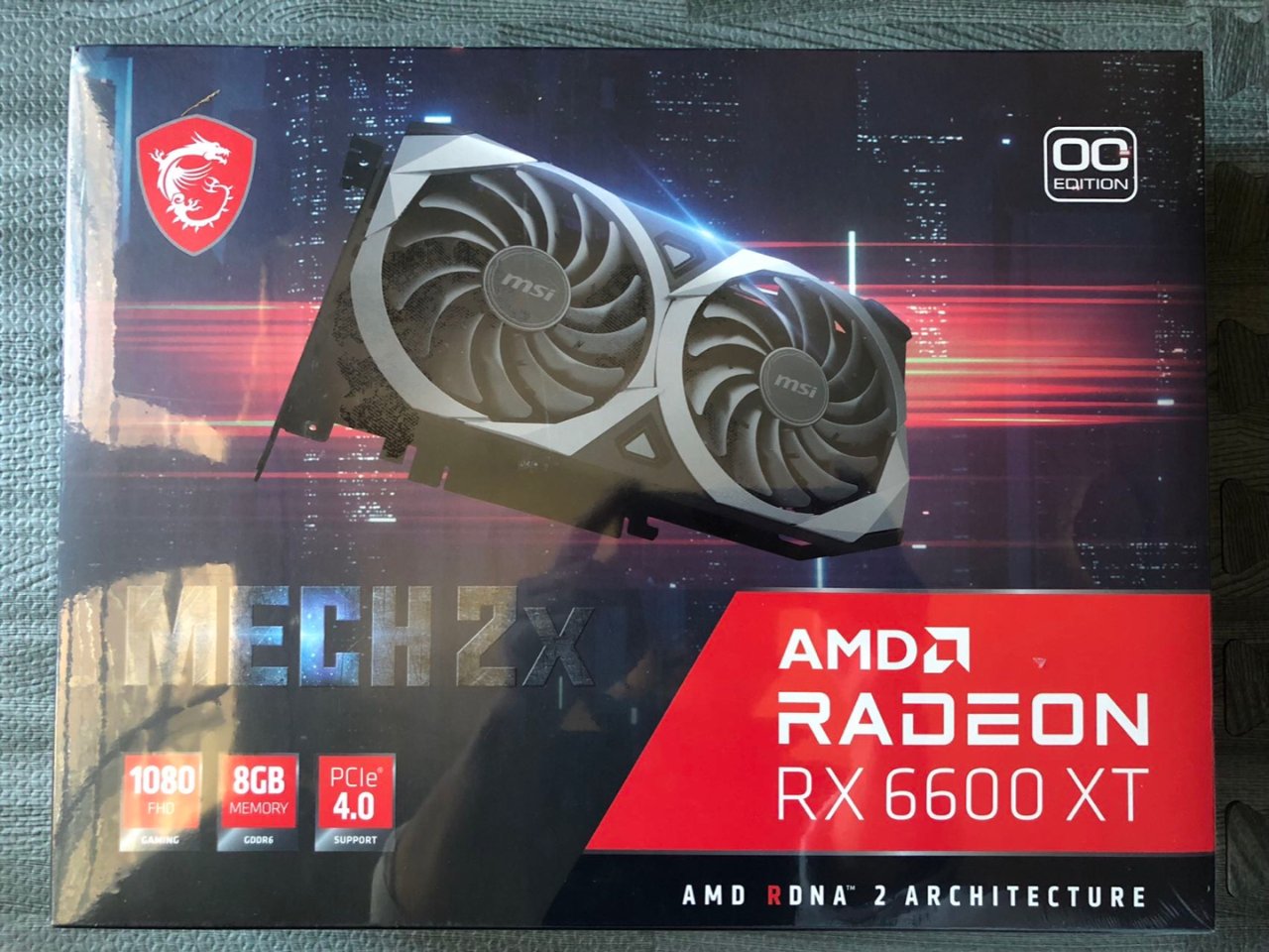 出全新未拆封MSI RX 6600xt显...
