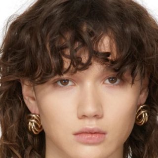 Gold Judy Earrings by Justine Clenquet on Sale
