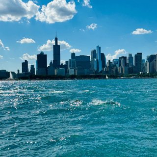 看最美芝加哥天际线🏙️-密西根湖邮轮🛳️...