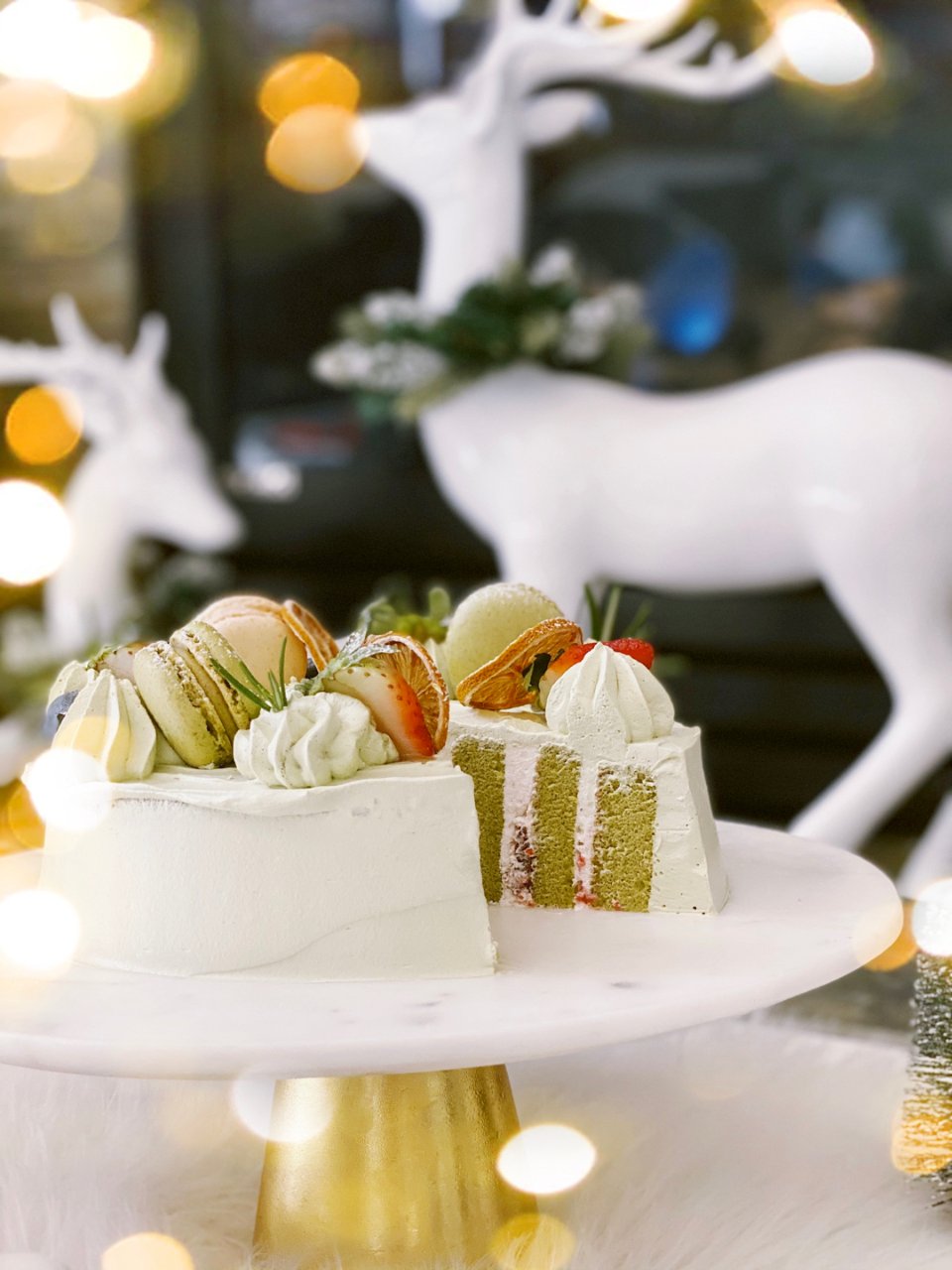 圣诞甜品系列 ｜做个应景的抹茶年轮蛋糕