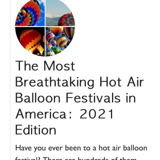 🎈你绝对不能错过全美最HOT的热气球节...