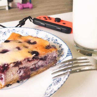 蓝莓乳酪爆浆蛋糕🍰奶香十足～甜而不腻！🥧...