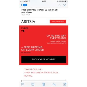低至5折+无门槛包邮 Aritzia: 全场服饰