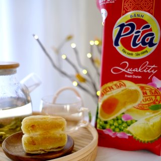 Pia榴莲蛋黄饼，双重美味享受...