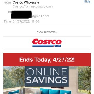 有关Costco奖励的邮件骗局，勿上当...