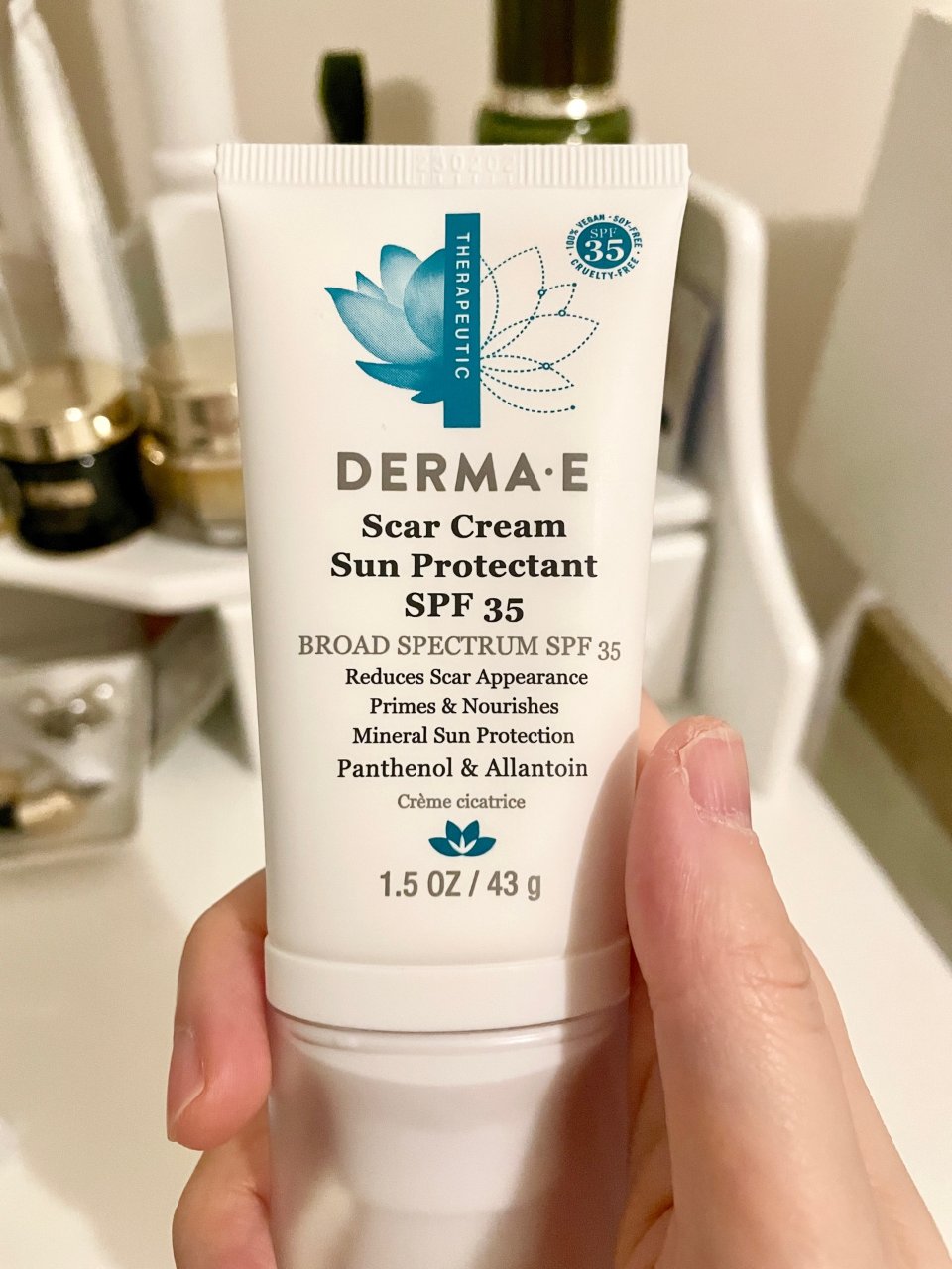 Derma E,Scar Cream Sun Protectant SPF 35 – DERMA E