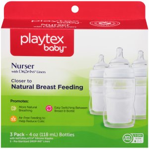 Playtex Baby Premium Nurser Baby Bottles - 4oz, 3 Pack