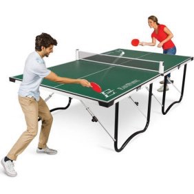 EastPoint Sports Easy Setup Fold ‘N Store Table Tennis Table – 15mm Top - Walmart.com逆天价乒乓球台，可折叠