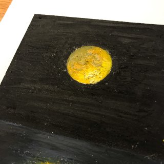 油画棒练习-不过节还是可以画月亮的...