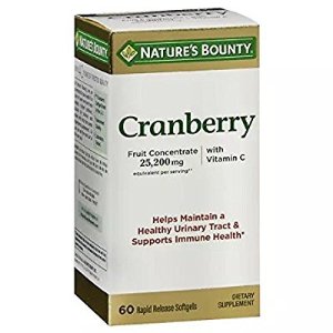 Nature's Bounty Triple Strength Cranberry with Vitamin C, 25,200 mg, 60 Softgels