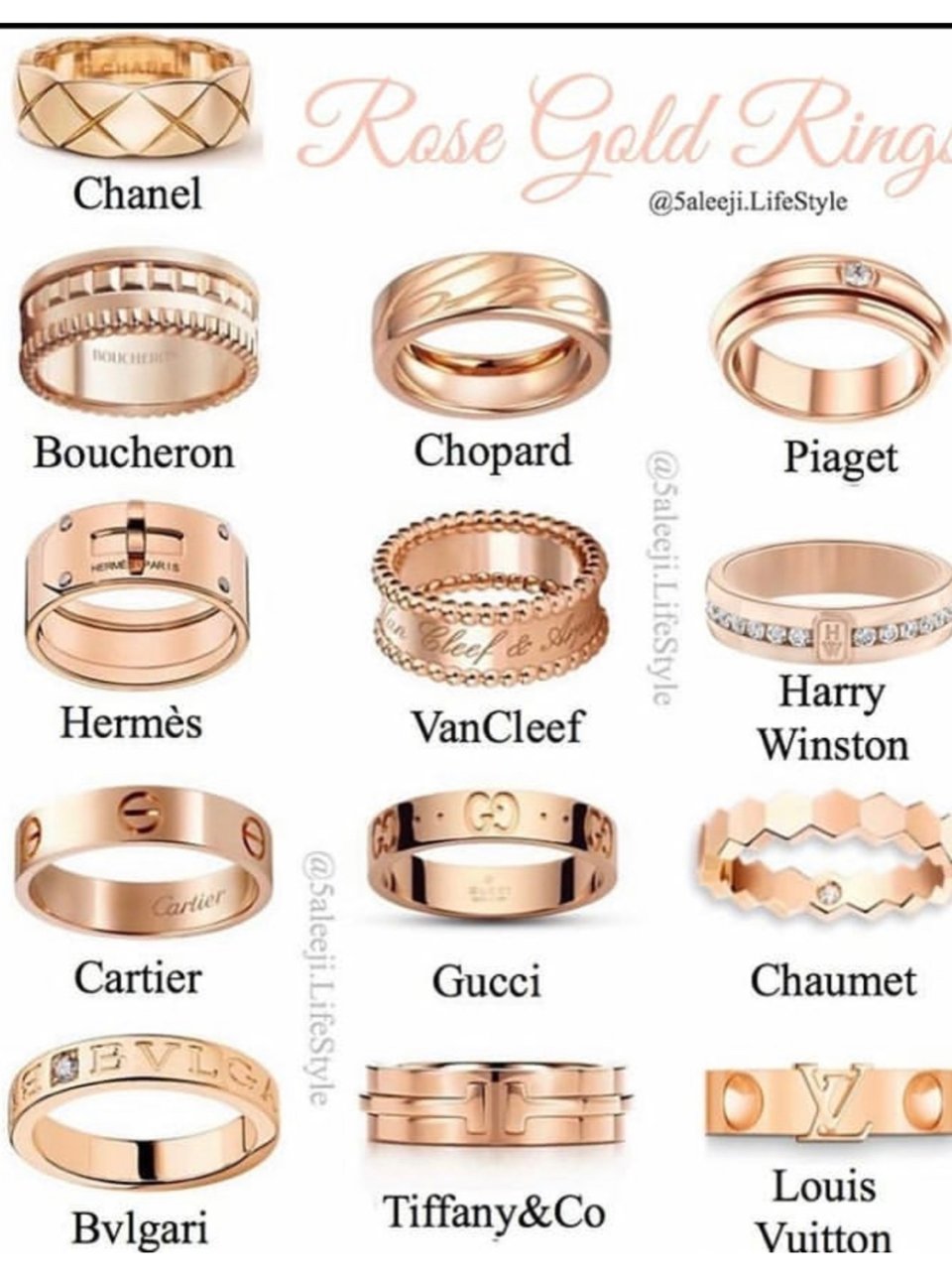 13款玫瑰金奢侈品戒指，你Pick哪一款...
