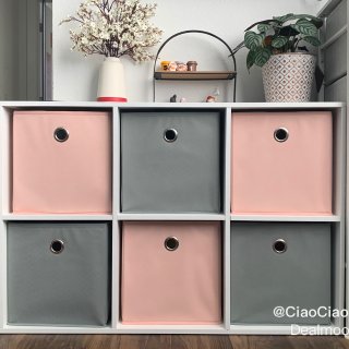 Target柜子改造｜粉色和灰色搭配起来...