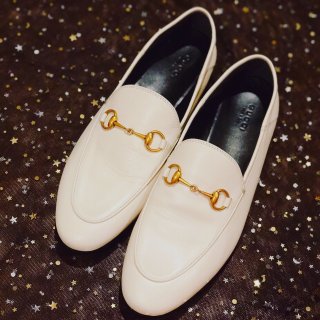 Gucci loafer 白色滴...