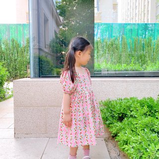 亲子穿搭🌸樱花粉的夏天，空气都是甜甜的...