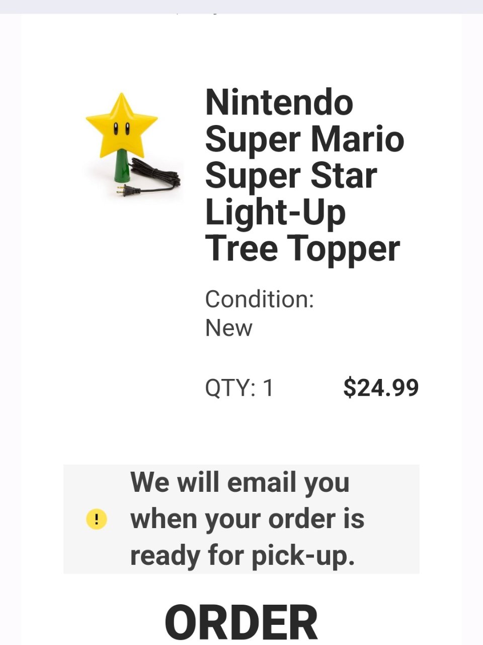 Super Mario tree top...