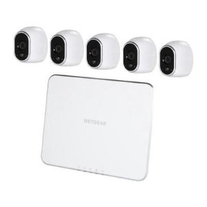 $379.99 NETGEAR Arlo Smart Home Security Camera System - 5 HD, 100% Wire-Free, 室内摄像头