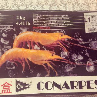 Weee上买了一大盒阿根廷红虾 #7...