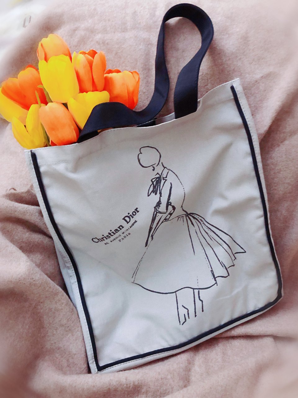 V&A Museum 合作款,Christian Dior Sketch Tote Bag