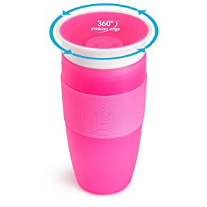 Munchkin Miracle 360 Sippy Cup, Pink, 14 Ounce 杯子