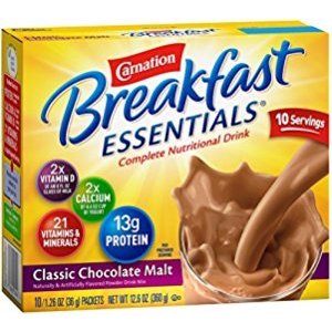 Carnation Breakfast Essentials Powder Drink Mix, Rich Milk Chocolate, 10 Count （Pack of 6）
