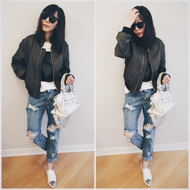 今年军绿色Bomber Jacke...
