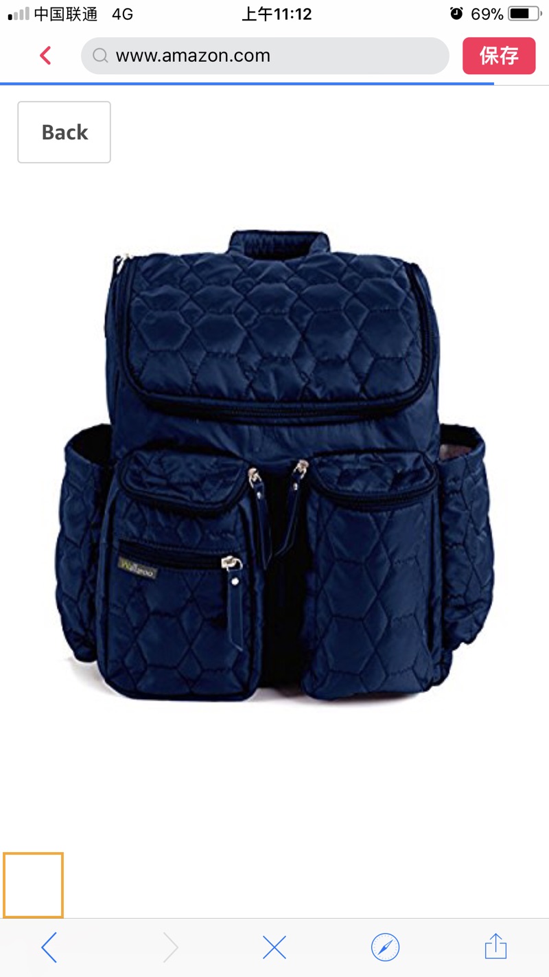 Amazon.com：Walrouo尿布袋背包与婴儿车肩带