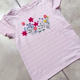 Next 童装 粉色花花短袖T恤...