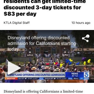 迪士尼专属加州居民福利‼️$83一张票三...