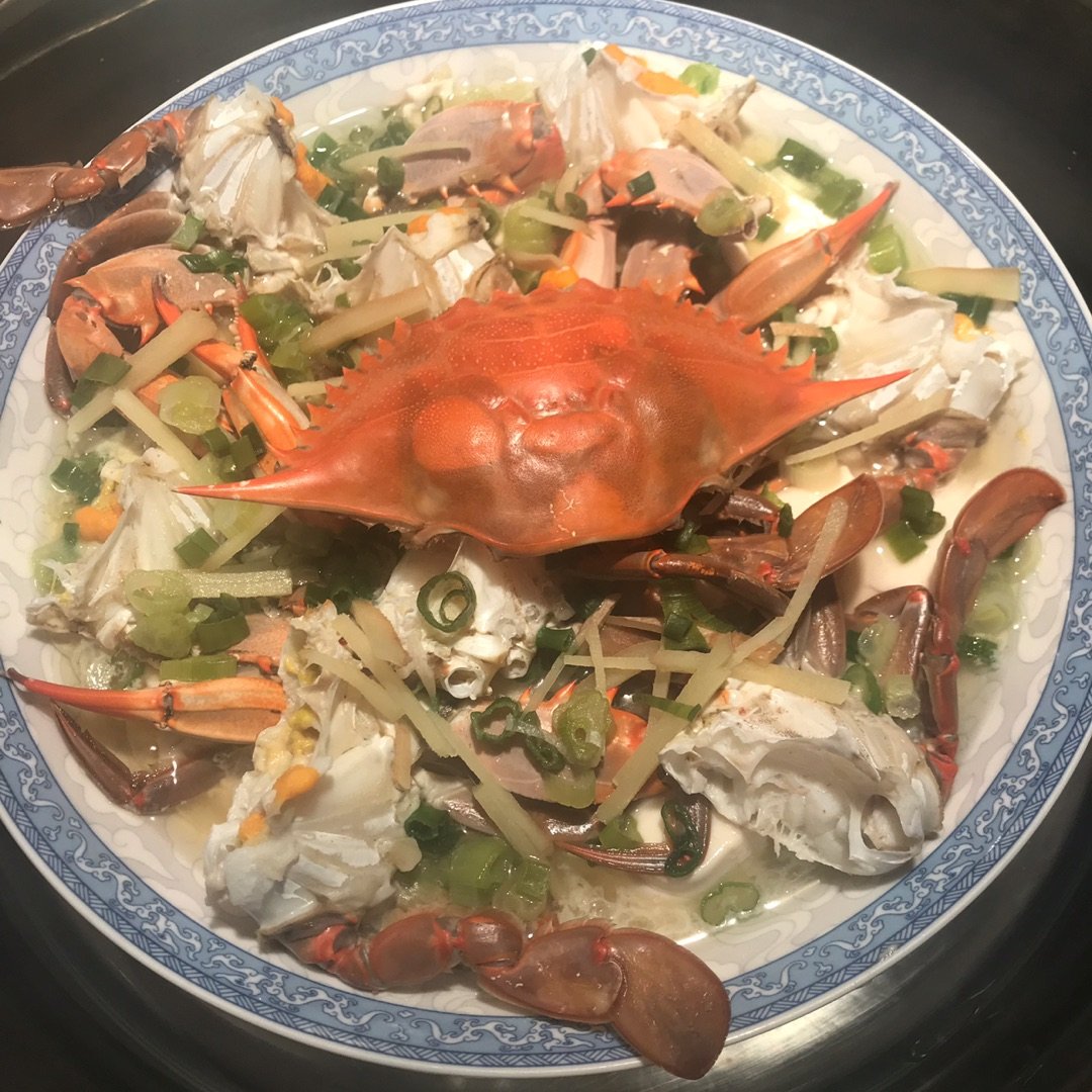 螃蟹蒸豆腐