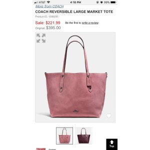 $221.99 COACH REVERSIBLE LARGE MARKET TOTE | Bon-Ton 双面托特包