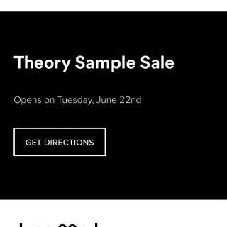 纽约Theory Sample Sale...