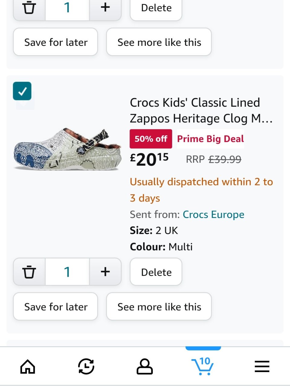 逢deal必买的crocs...