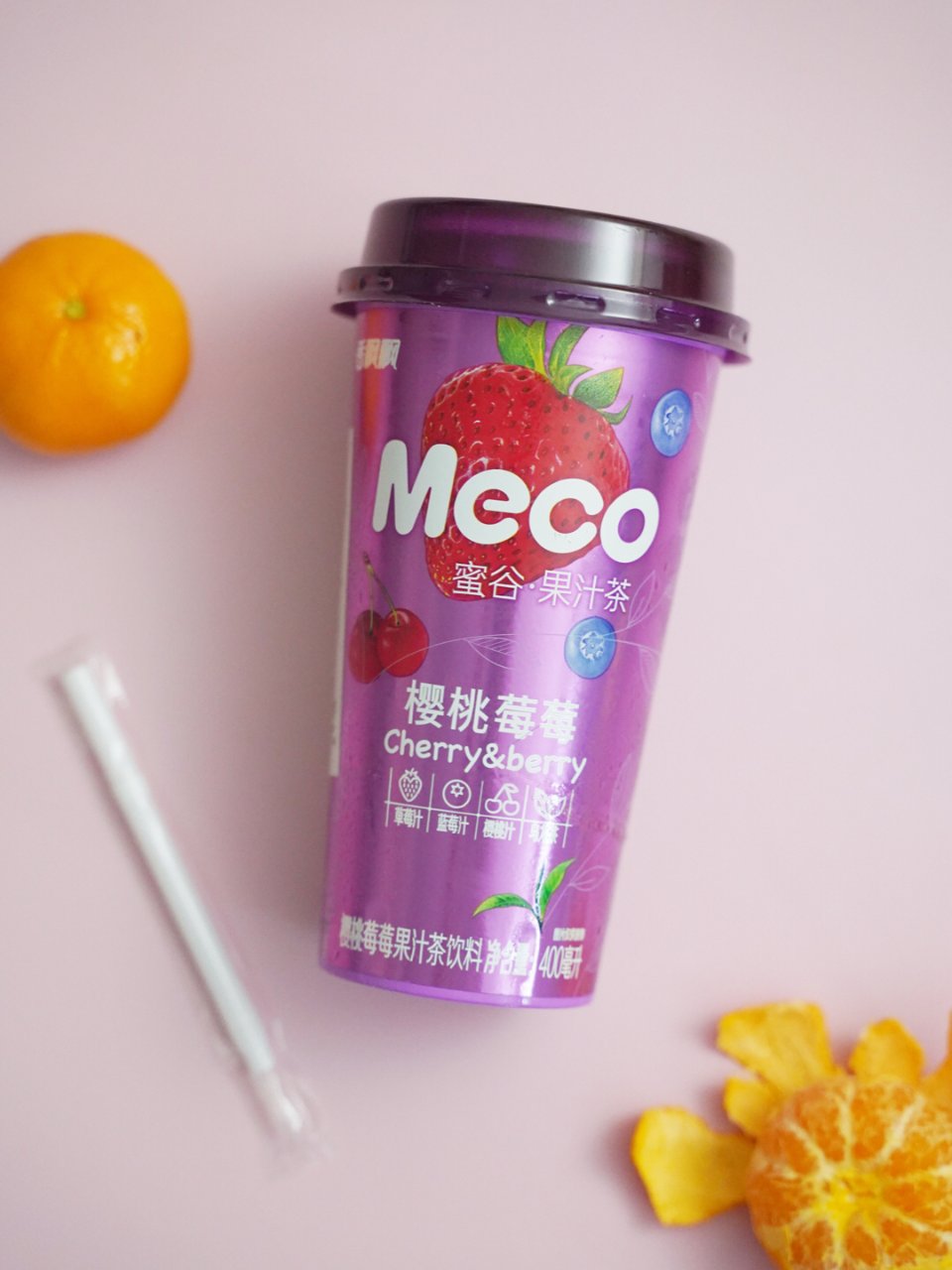 香飘飘 MECO 蜜谷果汁茶 樱桃莓莓 400ml 