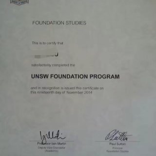 学生时代:UNSW foundation...