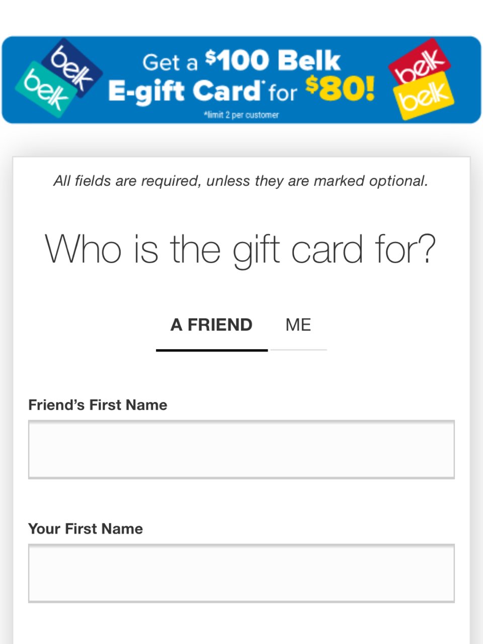 Belk Gift Cards by CashStar