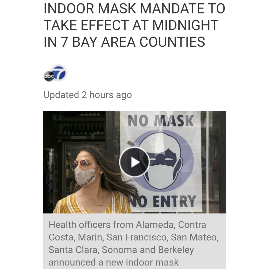#北加州7郡县重启室内戴口罩规定...