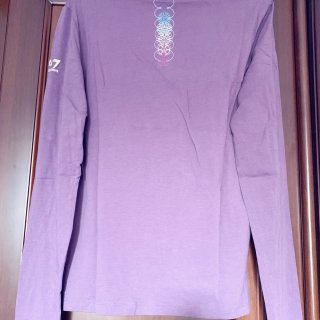 阿玛尼春季新品紫色针织小衫...