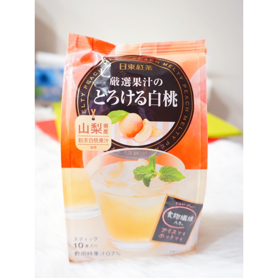 晒晒圈美食精选亚米买什么｜日本日东白桃????果汁红茶☕️