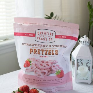 草莓酸奶pretzel，如果不辣么甜就完...