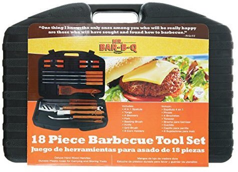 94001X 18-Piece Stainless-Steel Barbecue Set with Storage Case