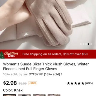 Women's Suede Biker Thick Plush Gloves, Winter Fleece Lined Full Finger Gloves - Clothing, Shoes & Jewelry - Temu