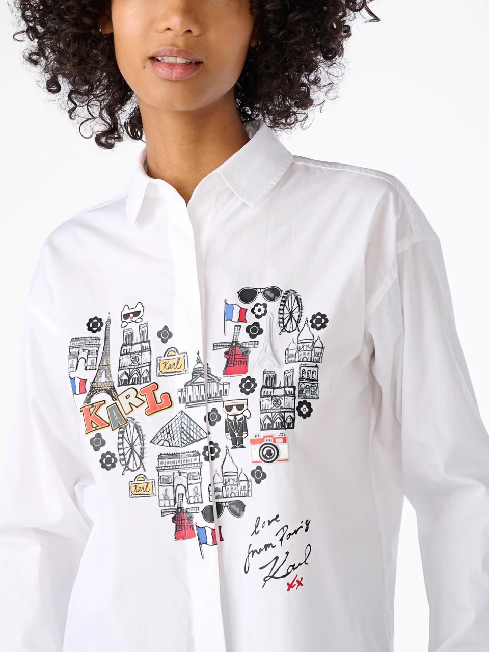 Buy WHIMSY HEART WHITE SHIRT Online - Karl Lagerfeld Paris