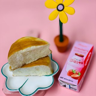 网红天然酵母面包：北海道奶油味👍...