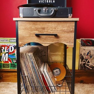 简易组装家具🎵多功能唱片桌 轻松收纳...