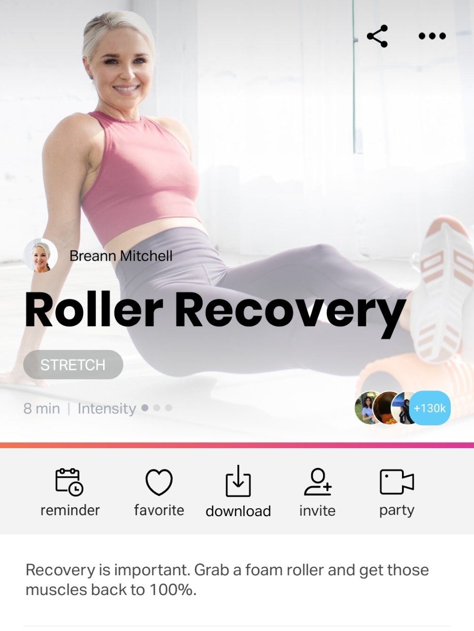运动完记得用Roller来帮助肌肉恢复呀...