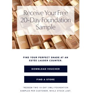 Estee Lauder 雅诗兰黛,Claim Your Foundation Samples | Estee Lauder - Official Site