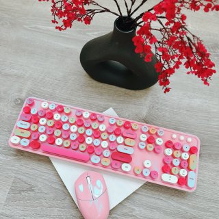 【粉色少女心】可爱到爆炸的一套键盘和鼠标...